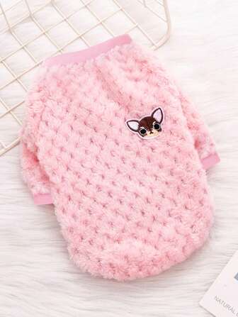 小狗印花寵物貓貓毛衣帶可愛圖案