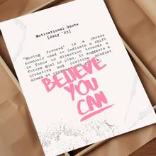 1入組無框勵志名言“相信你自己”帆布海報，防水牆藝術，適用於禮品、學生風格房間、粉紅色房間、臥室、浴室、餐廳、廚房、客廳、辦公室、咖啡廳、酒吧和家居及辦公室裝飾畫 - 彩色 - 查看 2