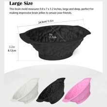 1 个，硅胶大脑模具 - 逼真的人脑蛋糕模具，3.2 英寸深，大容量，带支撑底座，加厚材质，适用于万圣节软糖巧克力果冻布丁，创意 DIY 烘焙风琴模具万圣节装饰万圣节派对礼物万圣节派对用品万圣节万圣节装饰万圣节装饰品万圣节家居万圣节派对万圣节派对 - 彩色 - 查看 5