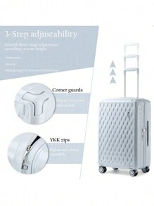 Somago Travel Luggage Sets With Baby Diaper Backpack PC+ABS Lightweight Hardside Spinner Suitcases With TSA Lock YKK Zippers Corner Protection For Woman Man - 汝窯天藍 - 查看 6