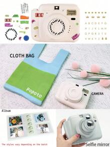 popoto 1套波普托即時拍立得相機，適用於米寶迷你雙胞胎相紙（不包括相紙），派對/禮物/戶外/女友/兒童 - 白色 - 查看 4