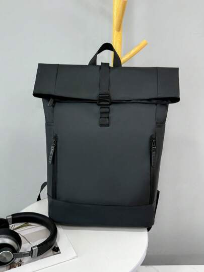 Fashionable Minimalist Solid Color High Capacity Backpack For Students, Commuters And Casual Outings, Women's, First Day Of School, College Backpack