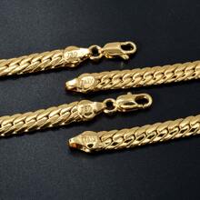 Fashionable Luxury Italy 750 18k Gold-Plated Copper Necklace For Women's Daily Wear