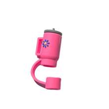 10mm/0.39 Inch Straw Covers Cap, Compatible With 30&40 Oz Tumbler, Cute Silicone Straw Covers, Dustproof Straw Protectors, Soft Silicone Straw Lids, Reusable Straw Sleeve For 10mm Straws - Multicolor - View 16