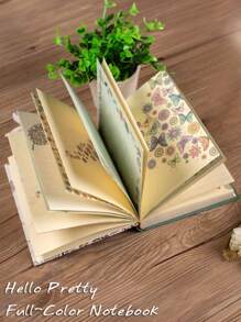 HelloPretty Nature-Themed Full-Color Notebook 6.89x5.51in: 3 Unique Designs, 100gsm Paper, Full-Color Printing, Each Page Reflects A Different Mood - Ideal For Students, Artists, Professionals, And Nature Lovers - Perfect For Journaling, Note-Taking, And Sketching - Great Gift For Stationery Enthusiasts - Includes Inspirational Quotes, Soft Cover, Compact And Portable - Also Known As Journal, Diary, Planner, And Sketchbook Back To School