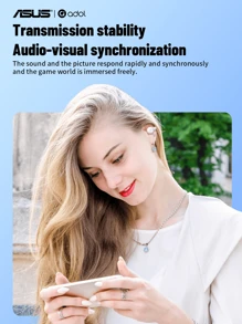 Asus Wireless Clip-On New Style Sports Running Headphones, Long Battery Life, Noise Reduction Headphones, Rotatable And Stress-Relieving - White - View 8