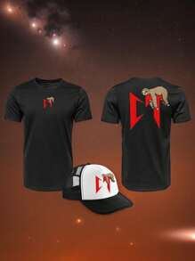 Set Playera y gorra Ct corrido tumbado fernte medio y atras natanael pp junior h mpda paquete - Negro - Ver 1