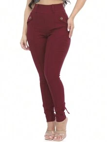 Women Pants - 黑色 - 查看 4