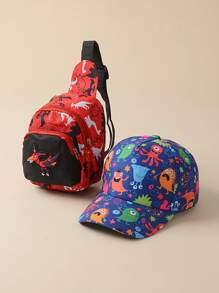 2pcs Children's Baseball Cap And Cross-Body Bag Set, Unisex Casual Wear For Daily Activities, Going Back To School, Outdoor Sun Ion All Year Round - 2PC - View 14