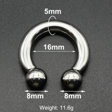 1 Piece Punk Polished Large Gauges 10G~00G Internally Threaded 316L Stainless Steel Circular Horseshoe Ring For Septum Ring Cartilage And Nipple Piercings Men Plugs And Tunnels Nose Rings For Women Ball Ear Expander Heavy Ear Stretcher Lobe Piercing Jewelry