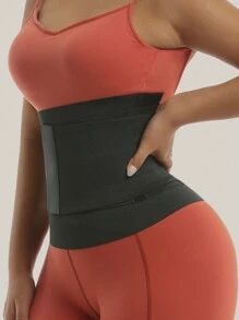 larrycard 1入組2合1腰部塑身帶褲型束腰背心平腹束裝，前方拉鍊式