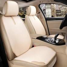 1pc Universal Car Seat Cushion, All Seasons Seat Pad, Single Seat Cushion For Rear Car Seats, Linen Material - Black - View 13