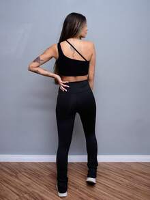 Women Leggings - 黑色 - 查看 6