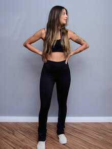 Women Leggings - 黑色 - 查看 2