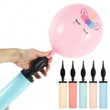 2pcs Two-Way Manual Balloon Pump, Random Colors, Handheld Air Pump ForParty Balloons Supplies, Balloon Inflator By Hand, Manual Pump For Balloon - Multicolor - View 1