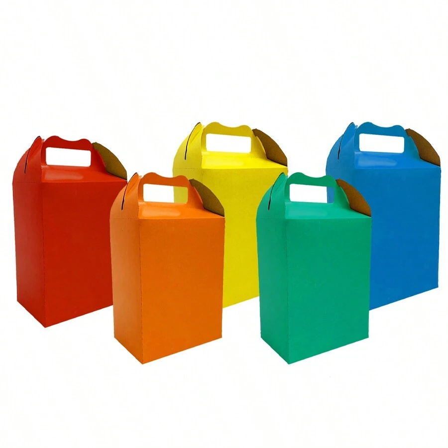 50 Caja Dulcero Colores Primarios Vibrantes Arcoiris Rojo Amarillo Naranja Verde Azul - Multicolor - Ver 1