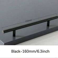 1 pezzo Maniglia per porte di armadi in lega di alluminio / Tiratore per cassetti di guardaroba, stile nordico moderno e semplice, dorato/nero