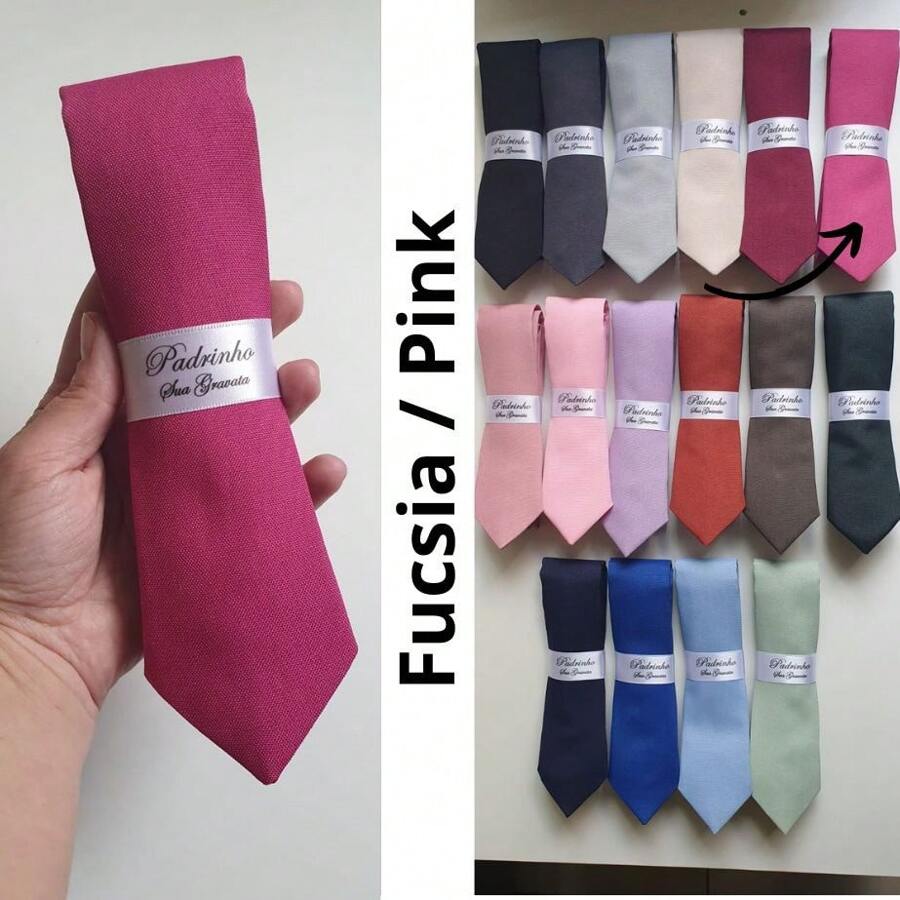 5 Semi Slim Groomsmen Ties - Colors - 查看 1