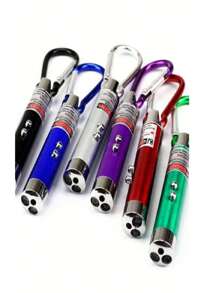 Kit mini chaveiro laser Pointer 3 em 1 Cores Variadas - Kit 5 mini chaveiro laser - Visão 1