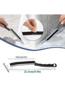 1入組/3入組間隙清潔刷工具，浴室縫隙刷，墊縫潔淨刷，硬毛刷 - 黑色 - 查看 8