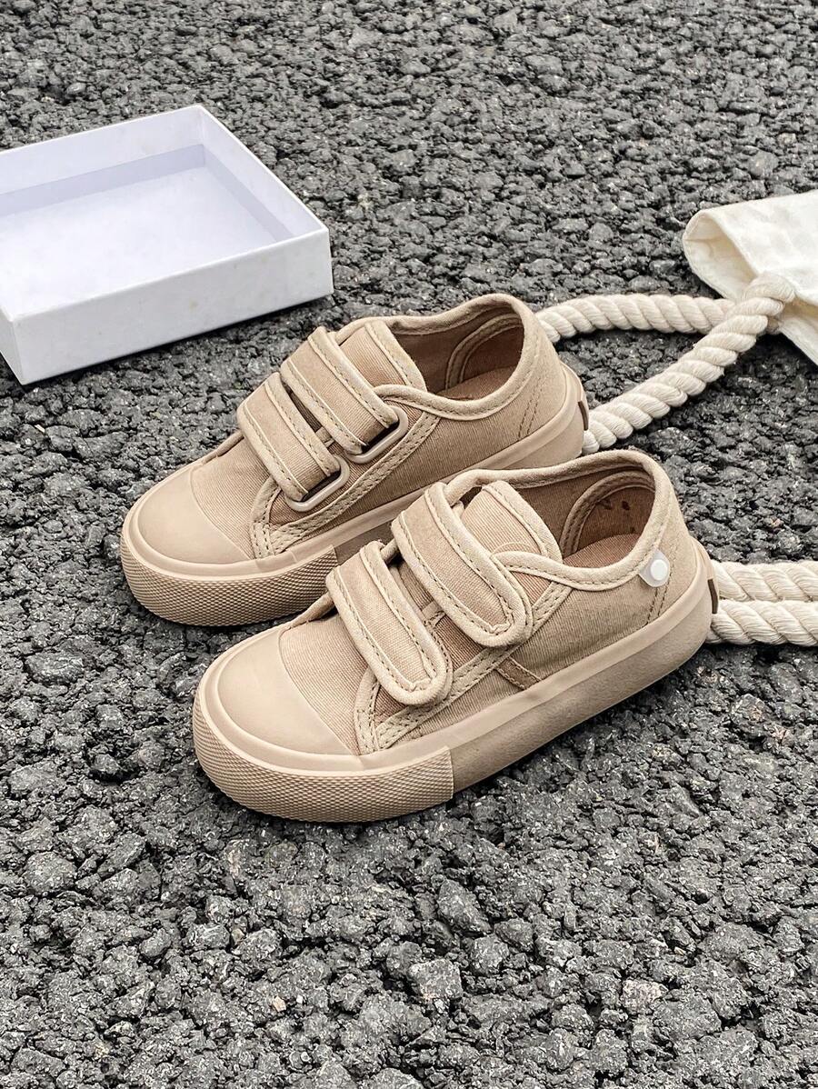 White Canvas Shoes Baby/Toddler Mid-Top Sneakers Children's Canvas Shoes, Spring/Autumn Korean Version Simple Style For Boys Girls, Fashion Low-Top Lace-Up Athletic Shoes Classic Low-Top Canvas Shoes Casual Skateboard Children's Shoes