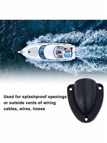 GOTURE 船用電線電纜通風口蓋：4 件尼龍 2-1/2 英吋翻蓋式通風口適用於船用光滑邊緣厚度 1/8 英吋電線通風口蓋翻蓋式通風口黑色 - 黑色 - 查看 5
