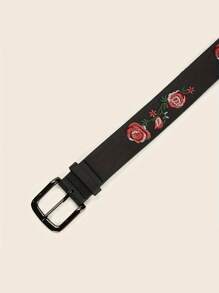 时尚花卉刺绣女士腰带，适合情人节夏季、秋季、万圣节 - 花朵繡腰帶 - 查看 3