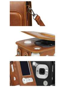 Protective Case Compatible With Instant Mini Liplay Hybrid Instant Camera And Printer, Soft PU Leather Bag With Removable/Adjustable Shoulder Strap Travel Digital Camera School College Back To School Camera Case Camera Bag Cannon Dorm Power Bank