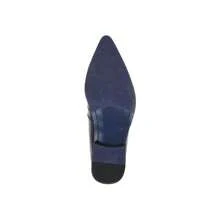 Black Metal Tip Smoking Slippers For Men Pointed Toe Patent Dress Shoes With Textured Design Party & Formal