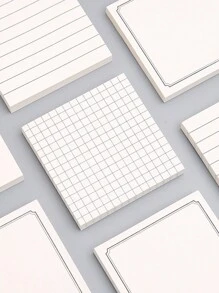 4 piezas/320 hojas de notas adhesivas, el libro de mensajes de rayas para suministros de oficina en el hogar y la escuela, para libros de notas, libros de texto y calendario - Multicolor - Ver 4