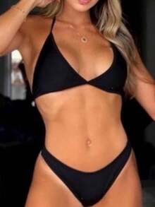 Women Bikini Sets - 黑色 - 查看 9