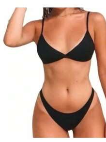 Women Bikini Sets - 黑色 - 查看 8