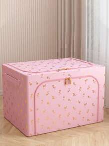 1 件可折叠花朵世界衣物收纳盒，大容量多功能收纳盒，适用于卧室衣柜、衣服、杂物，花卉印花花卉图案花卉袋，花卉印花花卉图案花卉袋，学校收纳袋，教师收纳袋，抽屉衣柜收纳袋，壁橱收纳袋，绗缝袋，床下收纳盒，隔断衣服垃圾袋，家用卧室衣物收纳盒，大容量整理和收纳收纳盒，收纳盒，收纳箱，宿舍，用于毯子床上用品，棉被，枕头玩具 - 粉色 - 查看 13