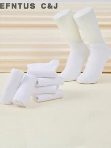 Paquete De 12 Pares Calcetines Tobilleros Unicolor Para Mujer,Calcetines Invisibles Casuales Cómodos Y Transpirables, Adecuados Para Uso Diario - Blanco - Ver 6