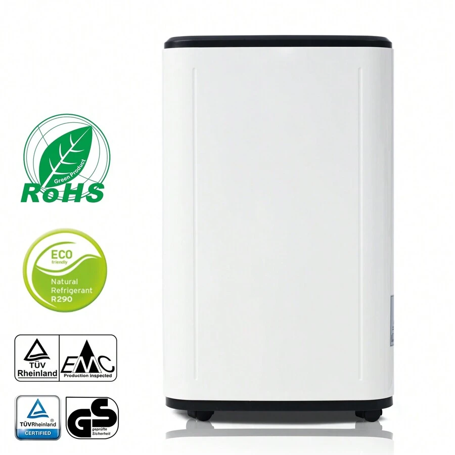 Flieks 25L / Day Dehumidifier For 26 ㎡, 3 In 1 Dehumidifier, Air Purifier, Clothes Dryer, 6L Water Tank, 24 Hour Timer, Mold And Moisture Resistant. LED Screen - White - View 1