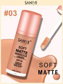 SANIYE R6001, Base de maquillaje, Maquillaje líquido mate ,fundation liquido. - 03 - Ver 3