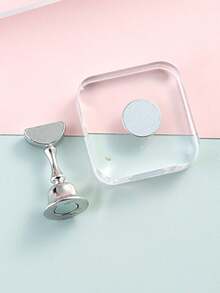 1 Piece Of Nail Practice Base, Transparent Magnetic Nail Practice Bracket Base Nail Art Nail Tray - Multicolor - View 8