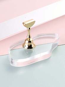 1 Piece Of Nail Practice Base, Transparent Magnetic Nail Practice Bracket Base Nail Art Nail Tray - Multicolor - View 6