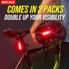 1pc Rechargeable Bike Tail Light, LED Light, 4 Lighting Modes - Great For Mountain Bikes, Road Bikes, Cycling, And Outdoor Adventures At Night