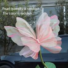 1 件大型 50 厘米逼真的三维丝绸幻彩蝴蝶 - 户外婚礼拍摄和窗户婚礼装饰的完美装饰品，鲜艳的色彩，奢华的丝绸材质（不含支撑杆），情人节，礼物 - 彩色 - 查看 8