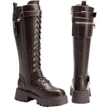 Botas Hasta la Rodilla de Mujer - Marrón - Ver 3