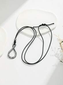 1入鋅合金8字形長項鍊,可調長度,沙金電鍍