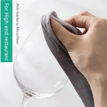 3入組50x60cm廚房毛巾（用於乾燥玻璃和酒杯）超細纖維碗布（用於乾燥餐具）瑞典碗布，餐廳和旅館玻璃擦拭布，專門用於玻璃產品，吸水性好，沒有水痕，高級酒杯擦拭布 - 50x60cm高級擦杯布 - 查看 7