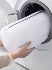 Laundry Bags Set For Delicate Apparel - Non-Woven Fabric Elongated Wash Bags With Zipper Closure - Thickened Mesh For Machine Washing Protection Of Underwear And Bras, Polyester Mesh Laundry Bag, Minimalist Travel Laundry Bag For Home, Mesh Laundry Bags Set, Washing Bags For Socks, Separated Cleaning, Effective Protection Of Clothing From Damage, Mesh Laundry Bag, White Polyester Washing Machine Laundry Bag For Bathroomorganization And Storage Organizer Storage Containers Storage BinsLaundry BasketWashing Machine Bag For LaundryDormFor Dirty And Clean Clothes - White - View 6