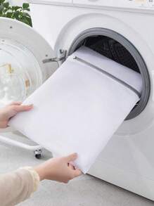 Laundry Bags Set For Delicate Apparel - Non-Woven Fabric Elongated Wash Bags With Zipper Closure - Thickened Mesh For Machine Washing Protection Of Underwear And Bras, Polyester Mesh Laundry Bag, Minimalist Travel Laundry Bag For Home, Mesh Laundry Bags Set, Washing Bags For Socks, Separated Cleaning, Effective Protection Of Clothing From Damage, Mesh Laundry Bag, White Polyester Washing Machine Laundry Bag For Bathroomorganization And Storage Organizer Storage Containers Storage BinsLaundry BasketWashing Machine Bag For LaundryDormFor Dirty And Clean Clothes - White - View 7