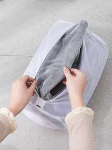 Laundry Bags Set For Delicate Apparel - Non-Woven Fabric Elongated Wash Bags With Zipper Closure - Thickened Mesh For Machine Washing Protection Of Underwear And Bras, Polyester Mesh Laundry Bag, Minimalist Travel Laundry Bag For Home, Mesh Laundry Bags Set, Washing Bags For Socks, Separated Cleaning, Effective Protection Of Clothing From Damage, Mesh Laundry Bag, White Polyester Washing Machine Laundry Bag For Bathroomorganization And Storage Organizer Storage Containers Storage BinsLaundry BasketWashing Machine Bag For LaundryDormFor Dirty And Clean Clothes - White - View 8