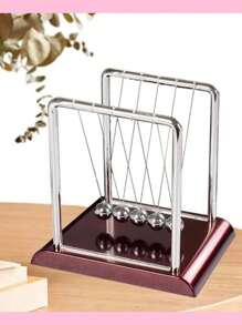 1 pieza Péndulo de newton cuna escritorio Juguete creativo casa Decoración regalo sala de  Artesanía energía balance Mediano - Marrón - Ver 3