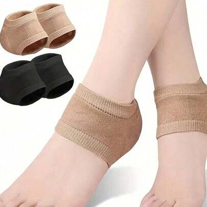 2 miếng bảo vệ gót chân bằng silicon cho gót chân khô và nứt nẻ. Miếng đệm gót chân gel unisex, miếng đệm tất cho nam và nữ