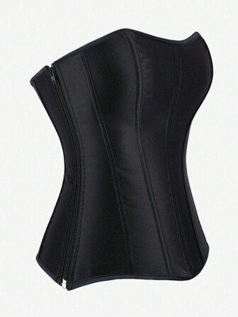 束胸上衣，无肩带塑身衣，带 11 根钢骨，束腰，侧拉链，适合舞台表演，紧身
