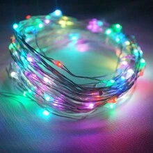 Waterproof Solar Power Lights Outdoor 72FT 200 LED Copper Wire 8 Modes Fairy Party Christmas String Lights - 多色的 - 查看 6